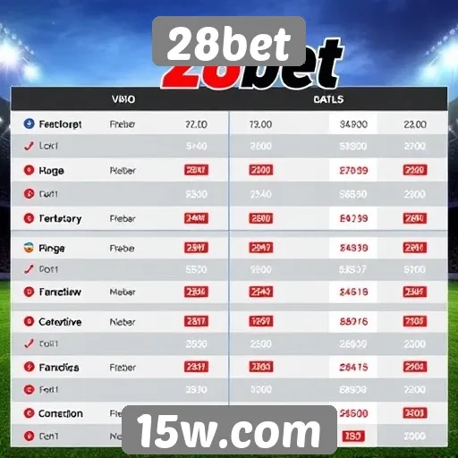 Comparação entre 28bet e concorrentes do setor