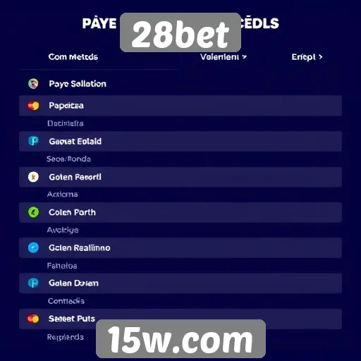 Métodos de pagamento aceitos pelo 28bet